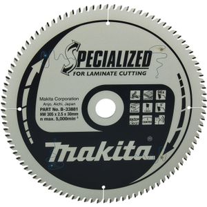 Makita Afkortzaagblad voor Laminaat | Specialized: Laminaat | Ø 305mm Asgat 30mm 96T - B-33881