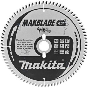 Makita Tafelzaagblad voor MDF | Makblade-Plus | Ø 250mm Asgat 30mm 80T - B-42640
