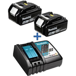 Makita Accu Starterset 18V DC18RC 2xBL1850B - DC18RCPT
