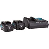 Makita 197641-2 Power Source Kit Li 12,0 V 4 Ah incl. snellader & 2 accu's in MAKPAC