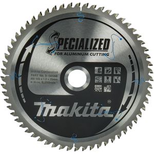 Makita Afkortzaagblad voor Aluminium | Specialized | Ø 165mm Asgat 20mm 60T - B-56568