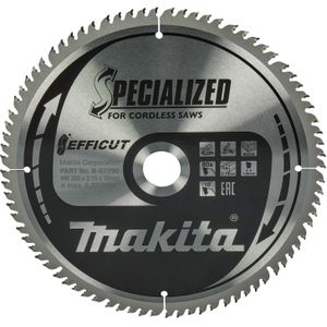 Makita Afkortzaagblad voor Hout | Efficut | Ø 260mm Asgat 30mm 80T - B-67290