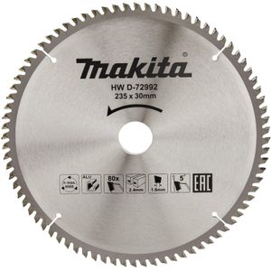 Makita Accessoires Cirkelzaagblad Aluminium | Standaard | 235x30x2,4 80T 5g - D-72992 - D-72992