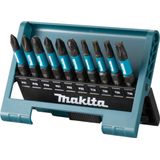 Makita E-12011 Slagschroefbitset - 10-delig - Zwart - Roestwerend