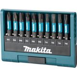 Makita E-12011 Slagschroefbitset - 10-delig - Zwart - Roestwerend