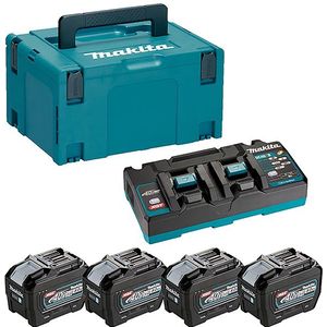 Makita Startset XGT DC40RB/4xBL4080F - 1910A8-3 - 1910A8-3