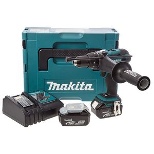 Makita DHP458RMJ 18V Li-Ion Accu Klopboor-/schroefmachine Set (2x 4.0Ah Accu) In Mbox