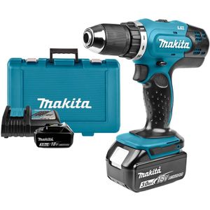 Makita DDF453RFE 18 Volt Accu Schroefboormachine met 2x 3.0Ah Li-ion accu en lader in Koffer LXT accu's