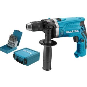 Makita HP1631KX2 klopboormachine + 18-delige borenset