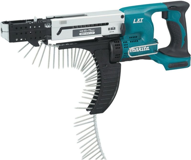 Makita Akku-Magazinschrauber DFR 750 Z Akku Magazinschrauber 18V 45-75mm Solo - ohne Akku, ohne La