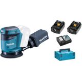 Makita Dbo180rmj 18v Li-ion Accu Excentrische Schuurmachine Set (2x 4.0ah Accu) In Mbox - 125mm Per Stuk