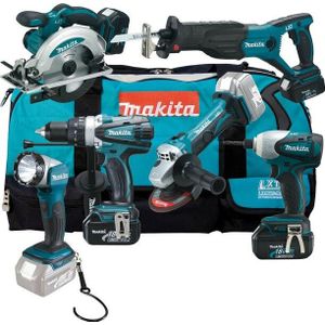 Makita DLX6011 | 6 delige 18V Li-Ion accu combi set (3x 3.0Ah accu) in tas - DLX6011