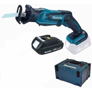 Makita DJR183Y1J 18V Li-Ion accu reciprozaag body + (1x 1.5Ah accu) in Mbox - snelwissel