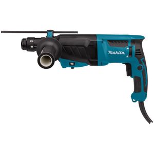 Makita HR2630TX12 Combihamer Met verwisselbare boorkop 800w 2.4J + 17-delige boor/beitelset - HR2630TX12