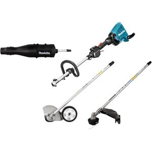 Makita DUX60ZX9 | 2x18 V Combisysteem + Bosmaaier-, Kantensnijder- en Bladblazer opzetstuk | Zonder accu's & Lader