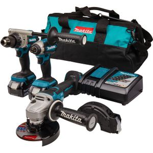 Makita DLX3156TX1 | Combiset | 18 V | boren, (slag)schroeven en slijpen | Set | 5,0 Ah | in Tas - DLX3156TX1