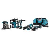 Makita DLX7020TX1 18V Li-ion Accu 7-delige Combiset (2x 5.0Ah Accu) In Tas