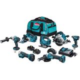 Makita DLX7019TX1 Accu Combiset 7-delig 18V 5.0Ah in Tas