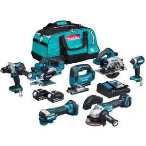 Makita DLX7019TX1 18V Combiset 2x5,0 Ah Accu met Snellader