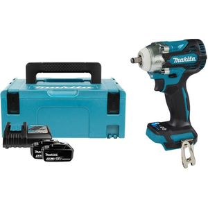 Makita DTW302RTJ 18V Li-Ion Accu Slagmoersleutel Set (2x 5,0Ah) In Mbox - 3/8" - Koolborstelloos