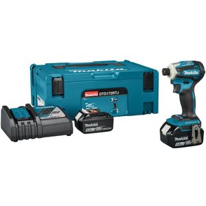 Makita DTD172RTJ LXT 18V Li-ion Accu Slagschroevendraaier Set (2x 5,0 Ah Accu) In Mbox