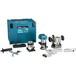 Makita RT001GZ15 XGT 40V Max Li-ion Accu Boven- En Kantenfrees Body Met Diverse Voeten In Mbox Met Geleiderail Adapter