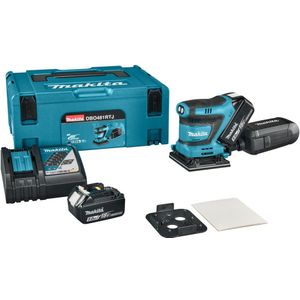 Makita DBO481RTJ Accu Handpalm Vlakschuurmachine 18V 5.0Ah in Mbox