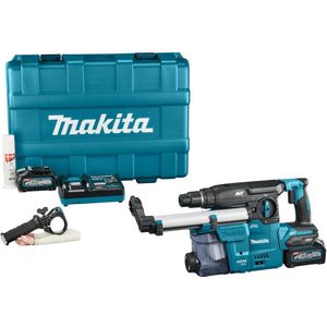 Makita HR008GM202 XGT 40V Max Combihamer Set 4,0 Ah Accu (2 St), Snellader, Stofafzuiging, In Kunststof Koffer - 3,9 J