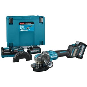 Makita GA041GM201 Accu Haakse Slijper 125mm X-LOCK AWS-Ready XGT 40V Max 4.0Ah in Mbox