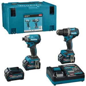 Makita DK0198G201 XGT 40V Max Li-Ion Accu Boor-/schroefmachine (DF002G) & Slagschroevendraaier (TD003G) Combiset (3x 2.5Ah Accu) In Mbox