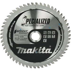 Makita Cirkelzaagblad voor Aluminium | Specialized | Ø 165mm Asgat 20mm 54T - E-16760