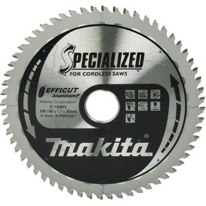 Makita Accessoires Afkort- en cirkelzaagblad Aluminium | Efficut 190x30(20)mm 60T 0g - E-16863 E-16863
