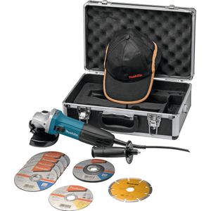 Makita haakse slijper 230V - GA5030RSP2 - 720W - ∅125mm - met accessoireset - in koffer