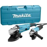 Makita DK0053G Haakse slijper set (GA9020 & 9558HN) in koffer - 2200W / 840W - 230mm / 125mm