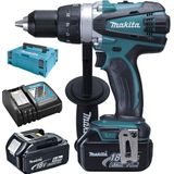 Makita DDF458RTJ 18V Li-Ion Accu Boor-/schroefmachine Set (2x 5.0Ah Accu) In Mbox