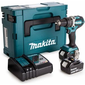 Makita DDF484RT3J 18v Boor-/schroefmachine koolborstelloos 5,0 Ah accu (3 st), snellader, Mbox