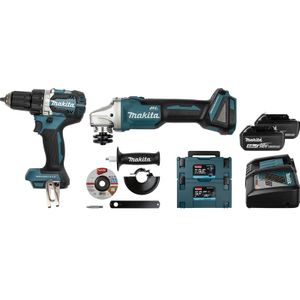 Makita DLX2190TJ1 Accu Combiset 2-delig (DDF484 + DGA504) 18V 5.0Ah in Mbox