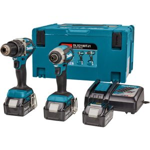 Makita DLX2180TJ1 - DHP484 Accuklopboormachine + DTD153 Accu Slagschroevendraaier 18v 5,0ah Li-ion + 3e accu