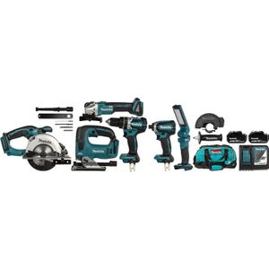 Makita DLX6082T Accu Combiset 6-delig 18V 5.0Ah in Trolley Tas