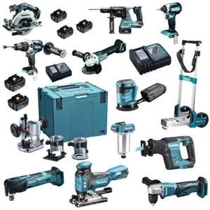 Makita DLX1102TJ2 Accu Combiset 11-delig met Trolley 18V 5.0Ah in Mbox