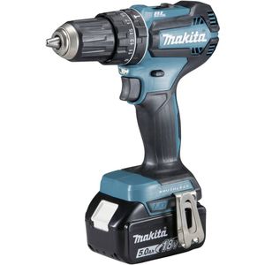 Makita Akku-Schlagbohrschrauber DHP485RTJ, max. 1900 U/min, mit 2 Akkus 18 V/5 Ah und Ladegerät, inkl. Aufbewahrungskoffer
