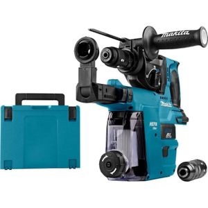 Makita accu combihamer - DHR243ZJW - SDS-Plus - 18V - excl. accu en lader - 2 boorkoppen - in Mbox met stofafzuigunit