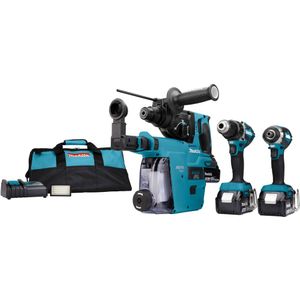 Makita DLX3106TW1 Accu Combiset 3-delig 18V 5.0Ah in Tas