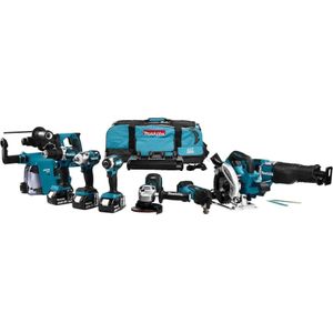 Makita DLX8026TW1 18V Combiset voor (slag)schroeven, (klop)boren, slijpen, zagen en monteren met multitool 5,0 Ah accu's (3 st.) - DLX8026TW1