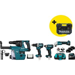 Makita DLX4103W Accu Combiset 4-delig 18V 5.0Ah in Trolley Tas