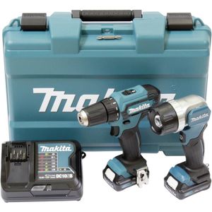 Makita DF333DSAL1 Accu-schroefboormachine 12 V 2 Ah Li-ion Incl. 2 accus, Incl. lader, Incl. koffer