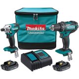 Makita DLX2339SY 18V accuboormachine DDF482 + slagschroevendraaier DTD156 combiset (2x 1.5Ah accu) in Tas - DLX2339SY