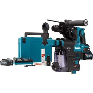 Makita HR002GM204 XGT 40V Max Li-Ion Accu SDS-Plus Combihamer Set (2x 4,0Ah) Incl. Stofafzuigsysteem In Mbox - 2,9J - Koolborstelloos