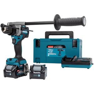 Makita HP001GD201 40V Max Klopboor-/schroefmachine 2,5 Ah accu (2 st), lader, Mbox - HP001GD201
