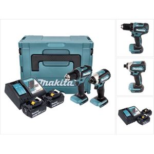 Makita - DLX2289TJ - Combiset - DDF485 18V Boor- en Schroefmachine + DTD153 Accu Slagschroevendraaier met 5.0Ah Accu's